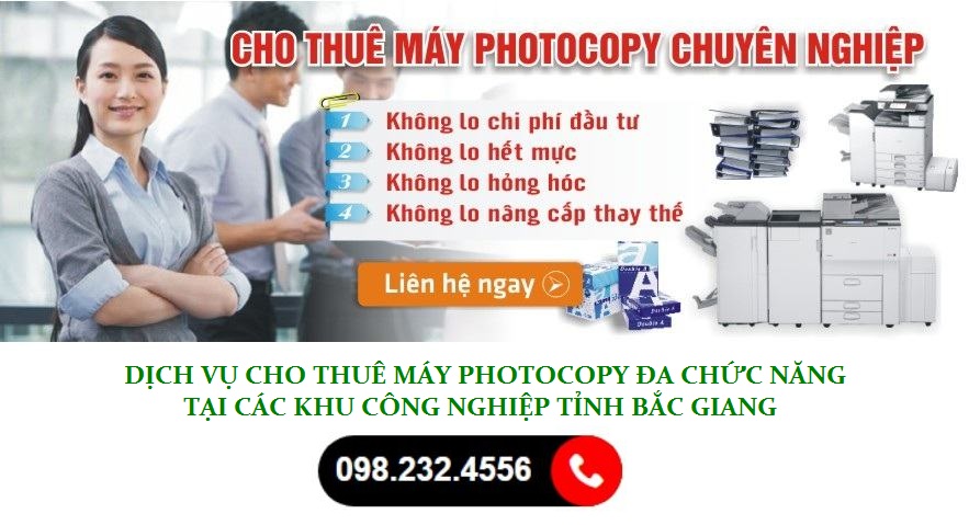 Dịch vụ cho thê máy photo tại Bắc Giang